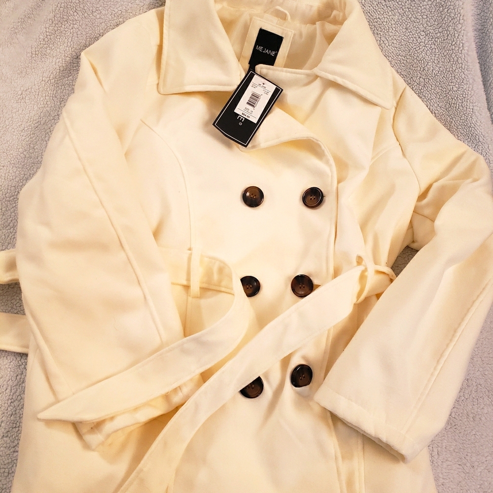 Brand New Ivory Pea Coat